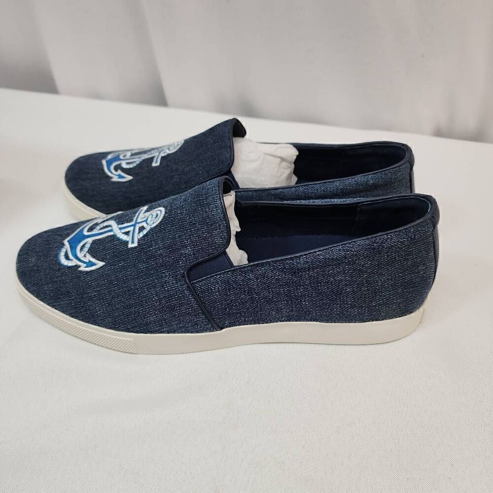 Katy Perry Women's Size 11 The Kerry Sneaker Anchor Denim Comfort Flat New - Picture 6 of 10